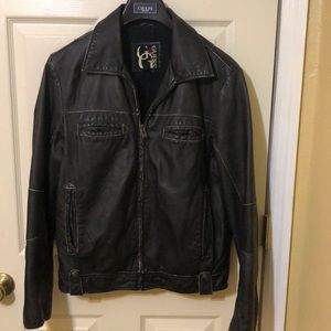 Men’s Guess distressed Leather Jacket